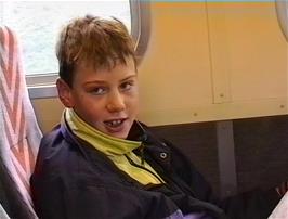 Nick Green, map-reading on the train to Fort William